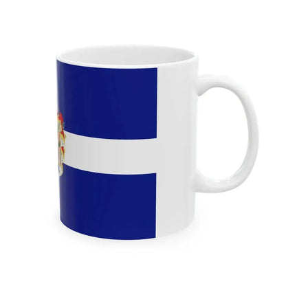 Personal flag of King George I of Greece (Greece) White Coffee Mug - Go Mug Yourself