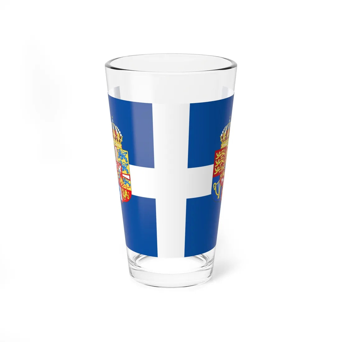 Personal flag of Queen Frederica of Greece (Greece) Pint Glass 16oz 16oz - Go Mug Yourself