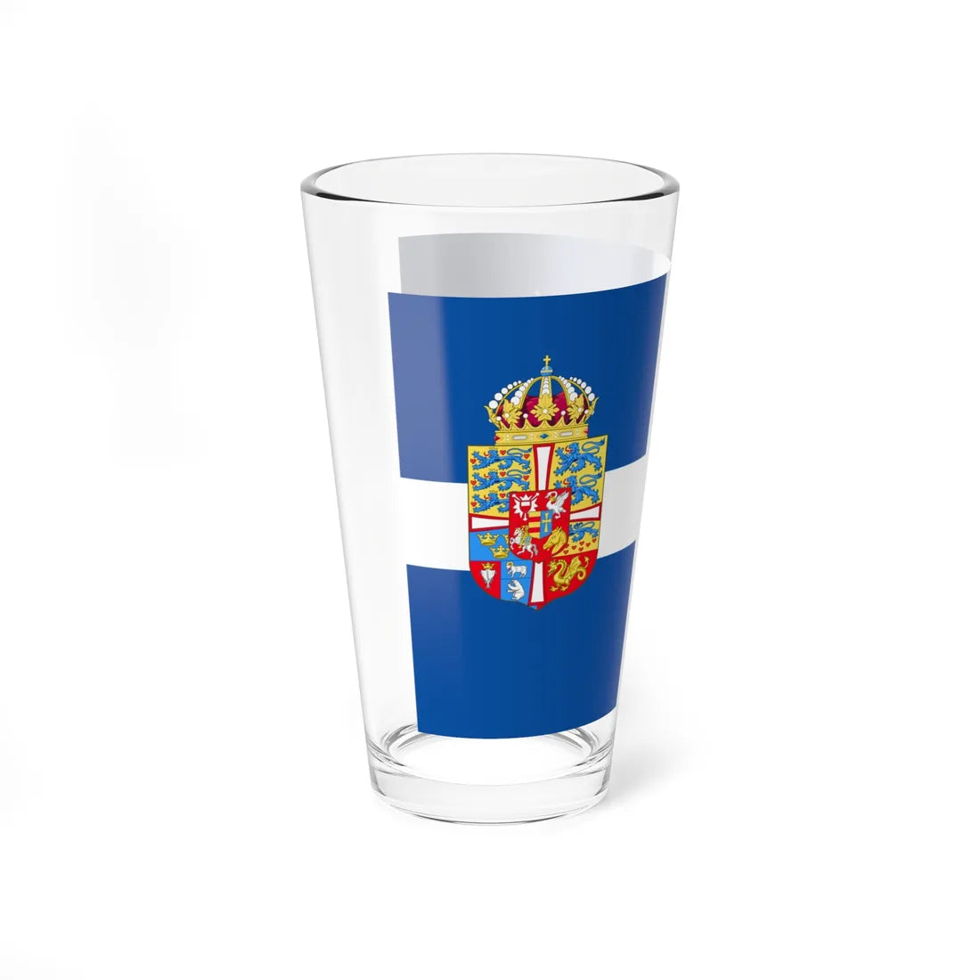 Personal flag of Queen Frederica of Greece (Greece) Pint Glass 16oz - Go Mug Yourself