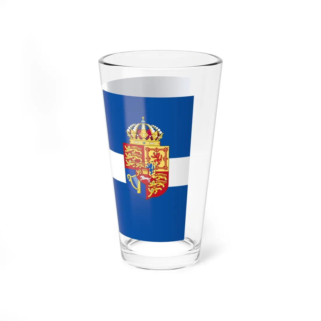 Personal flag of Queen Frederica of Greece (Greece) Pint Glass 16oz - Go Mug Yourself