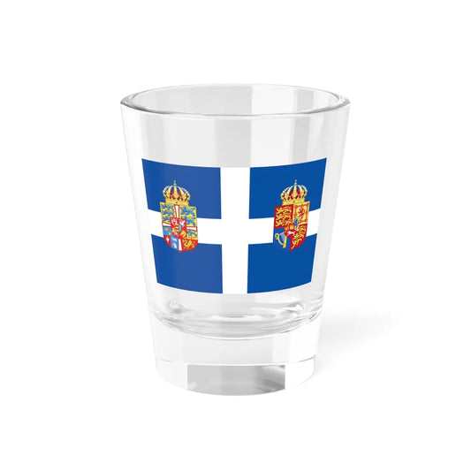 Personal flag of Queen Frederica of Greece (Greece) Shot Glass 1.5oz 1.5oz - Go Mug Yourself