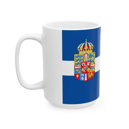Personal flag of Queen Frederica of Greece (Greece) White Coffee Mug - Go Mug Yourself