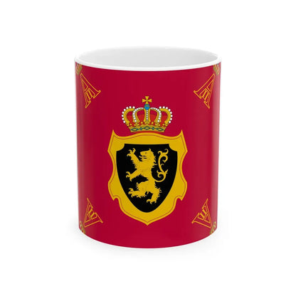 Personal Standard of King Albert II of Belgium (Belgium) White Coffee Mug 11oz - Go Mug Yourself