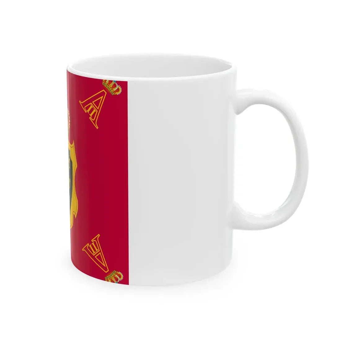 Personal Standard of King Albert II of Belgium (Belgium) White Coffee Mug - Go Mug Yourself