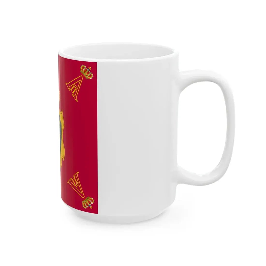 Personal Standard of King Albert II of Belgium (Belgium) White Coffee Mug - Go Mug Yourself