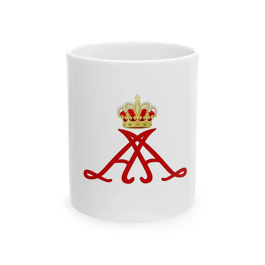 Personal standard of Prince Alberto II of Monaco (Monaco) White Coffee Mug 11oz - Go Mug Yourself