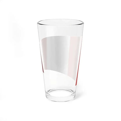 Peru Flag - iconic waving (Peru) Pint Glass 16oz - Go Mug Yourself