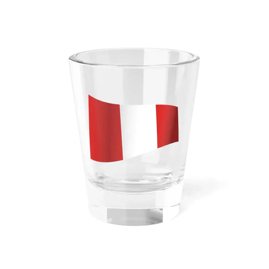 Peru Flag - iconic waving (Peru) Shot Glass 1.5oz 1.5oz - Go Mug Yourself