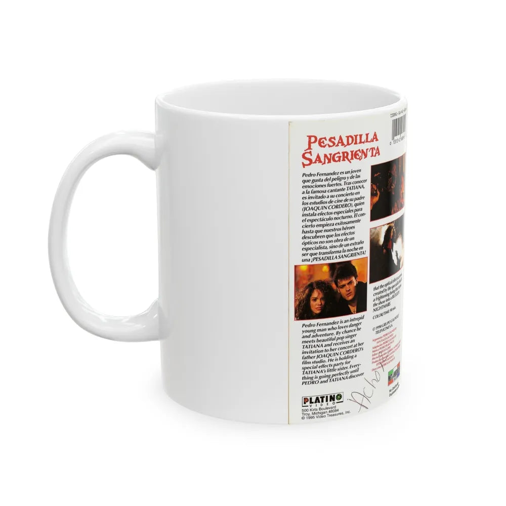 PESADILLA SANGRIENTA (VHS COVER) - White Coffee Mug-Go Mug Yourself