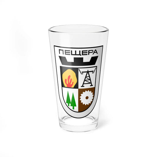 Peshtera-coat-of-arms (Bulgaria) (Coat of Arms) Pint Glass 16oz 16oz - Go Mug Yourself
