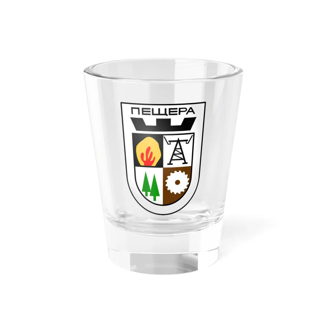 Peshtera-coat-of-arms (Bulgaria) (Coat of Arms) Shot Glass 1.5oz 1.5oz - Go Mug Yourself