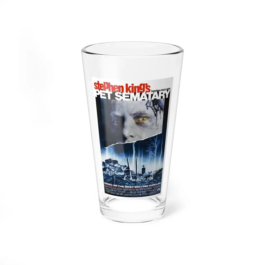 PET SEMATARY 1989 Movie Poster - Pint Glass 16oz - Go Mug Yourself