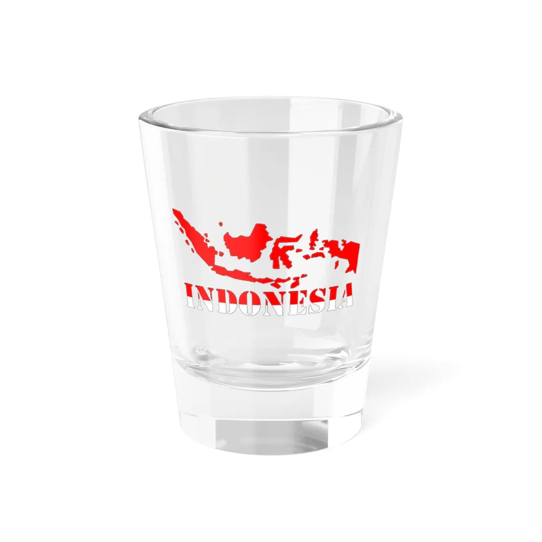 Peta Indonesia Merah Putih (Indonesia) Shot Glass 1.5oz 1.5oz - Go Mug Yourself
