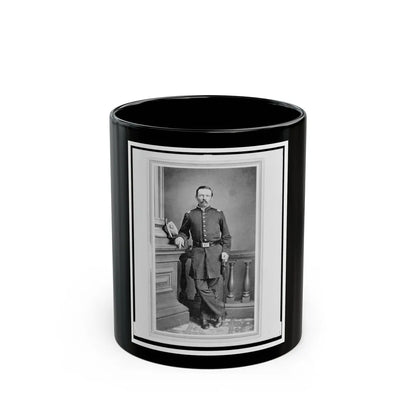 Peter Cappell, Union Officer In The 32nd Indiana Regiment, Full-Length Portrait, Standing, Facing Front (U.S. Civil War) Black Coffee Mug-11oz-Go Mug Yourself