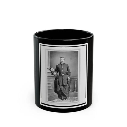 Peter Cappell, Union Officer In The 32nd Indiana Regiment, Full-Length Portrait, Standing, Facing Front (U.S. Civil War) Black Coffee Mug 11oz - Go Mug Yourself