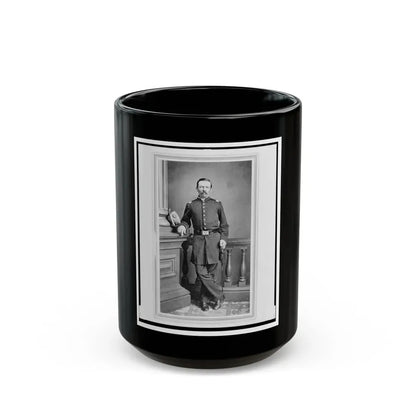 Peter Cappell, Union Officer In The 32nd Indiana Regiment, Full-Length Portrait, Standing, Facing Front (U.S. Civil War) Black Coffee Mug 15oz - Go Mug Yourself