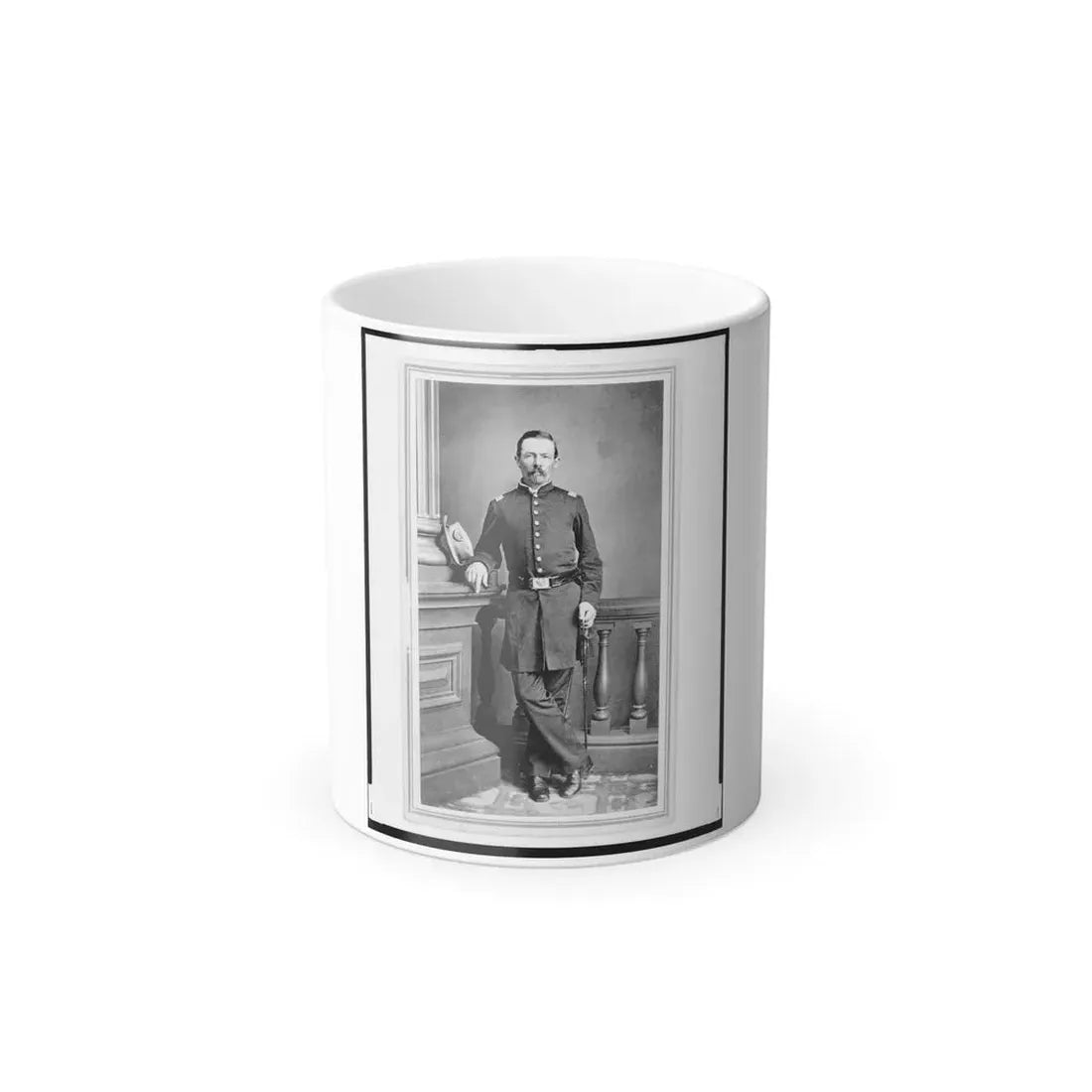 Peter Cappell, Union Officer in the 32Nd Indiana Regiment, Full-Length Portrait, Standing, Facing Front (U.S. Civil War) Color Changing Coffee Mug 11oz Default Title 11oz - Go Mug Yourself
