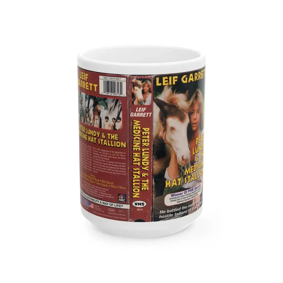PETER LUNDY AND THE MEDICINE HAT STALLION (VHS COVER) - White Coffee Mug 15oz - Go Mug Yourself