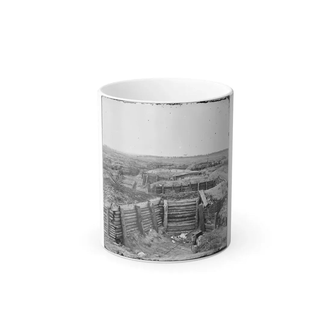 Petersburg, Va. Confederate Fortifications With Chevaux-De-Frise Beyond (U.S. Civil War) Color Changing Coffee Mug 11oz Default Title 11oz - Go Mug Yourself
