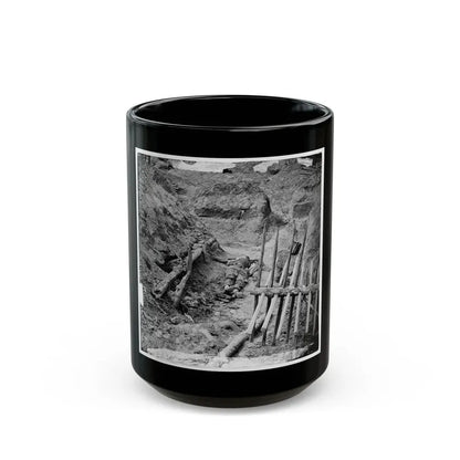 Petersburg, Va. Dead Confederate Soldier, In Trench Beyond A Section Of Chevaux-De-Frise (U.S. Civil War) Black Coffee Mug 15oz - Go Mug Yourself