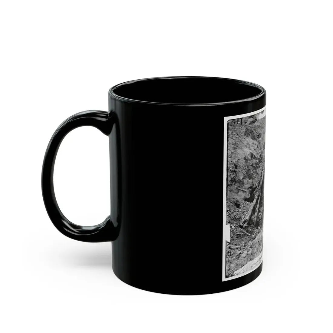 Petersburg, Va. Dead Confederate Soldier, In Trench Beyond A Section Of Chevaux-De-Frise (U.S. Civil War) Black Coffee Mug - Go Mug Yourself