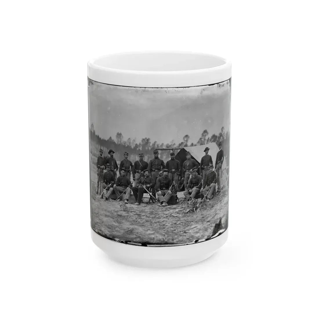 Petersburg, Va. Detachment Of 3d Indiana Cavalry (U.S. Civil War) White Coffee Mug 15oz - Go Mug Yourself