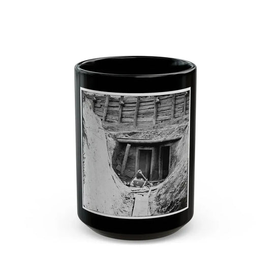 Petersburg, Va. Entrance To Mine In Fort Mahone, Intended To Undermine Fort Sedgwick (U.S. Civil War) Black Coffee Mug 15oz - Go Mug Yourself