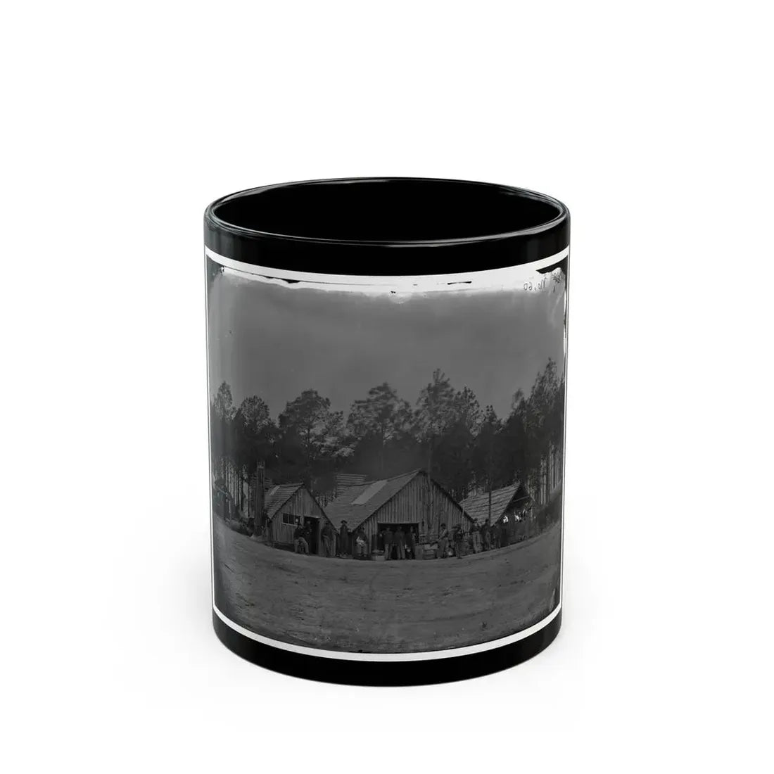 Petersburg, Va. General View Of The Commissary Department, 50th New York Engineers (U.S. Civil War) Black Coffee Mug 11oz - Go Mug Yourself