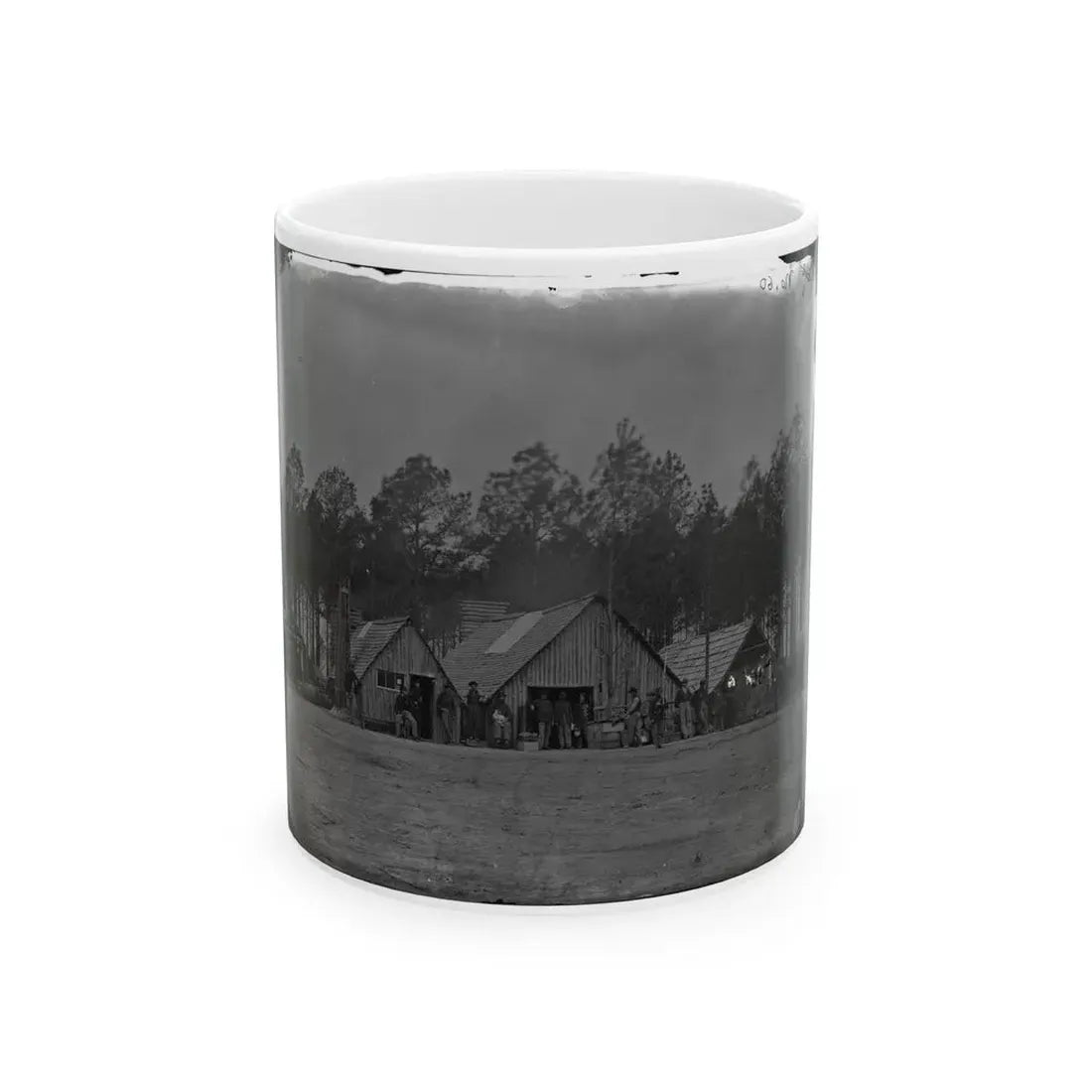 Petersburg, Va. General View Of The Commissary Department, 50th New York Engineers (U.S. Civil War) White Coffee Mug 11oz - Go Mug Yourself