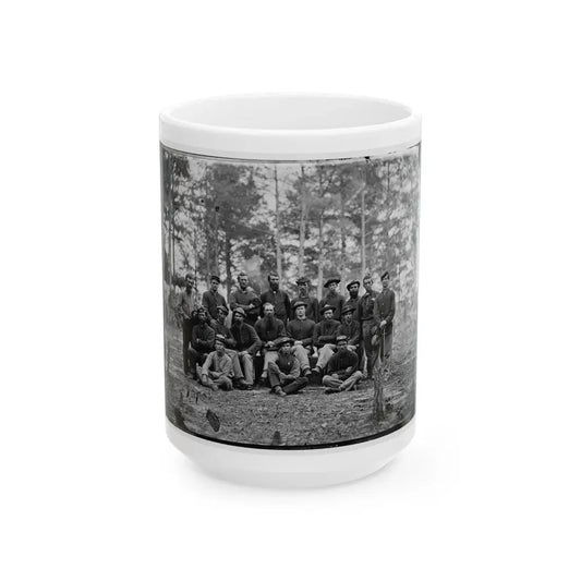 Petersburg, Va. Group Of Company B, U.S. Engineer Battalion (U.S. Civil War) White Coffee Mug 15oz - Go Mug Yourself