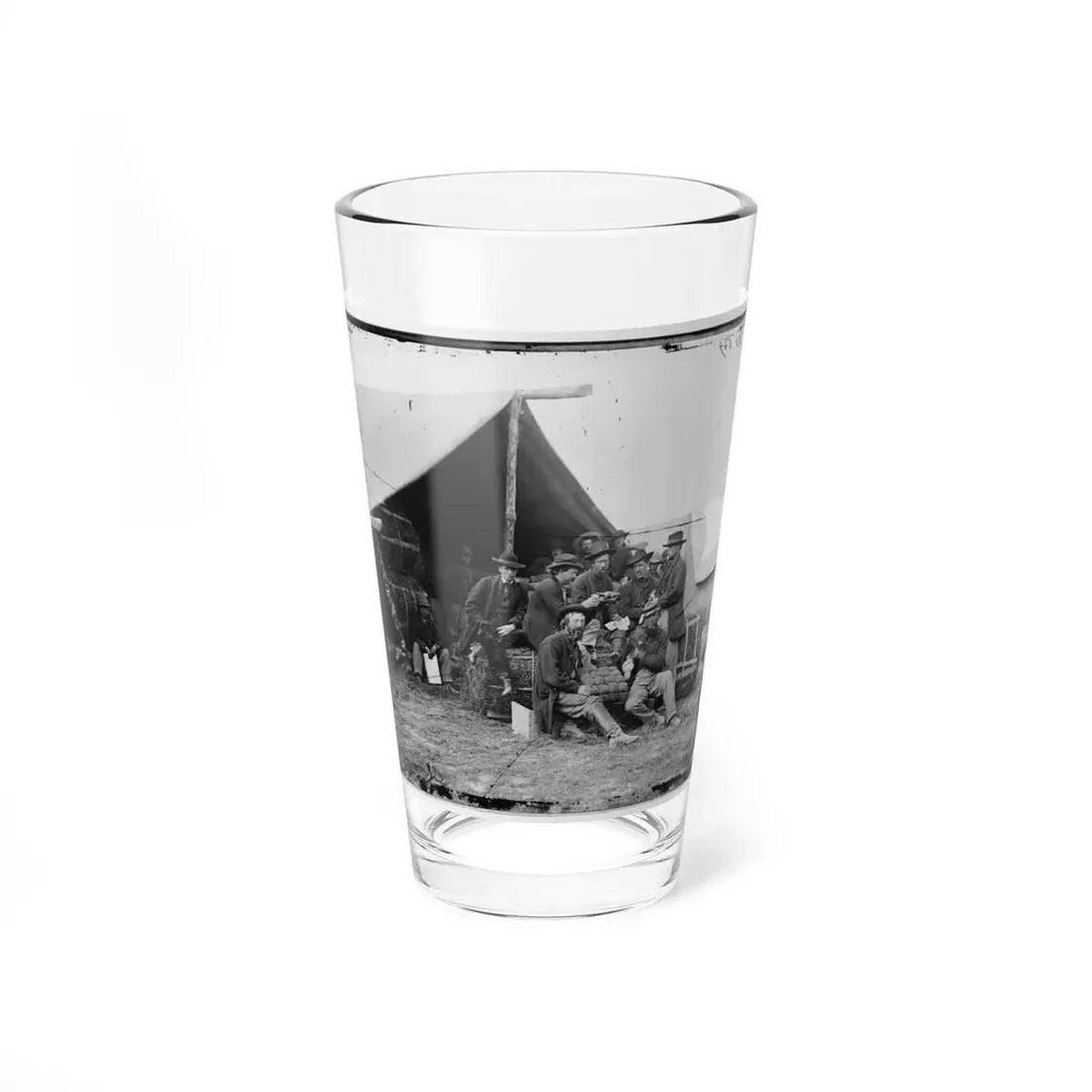 Petersburg, Va. Group Of The Quartermaster Department, 1st Division, 9th Corps, At Leisure (U.S. Civil War) Pint Glass 16oz 16oz - Go Mug Yourself