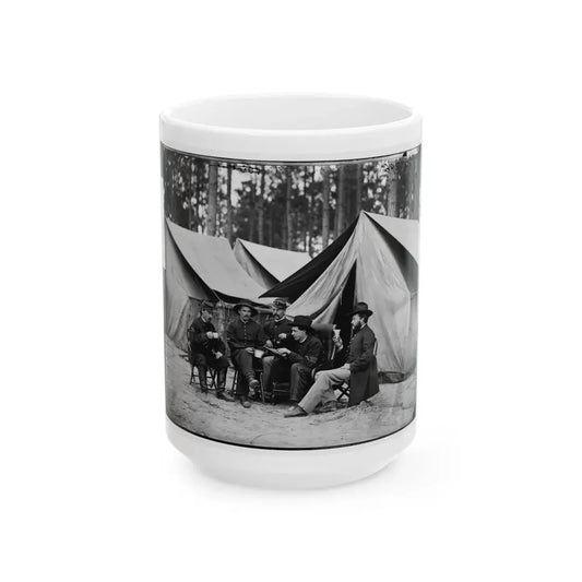 Petersburg, Va. Hospital Stewards Of 2d Division, 9th Corps, In Front Of Tents (U.S. Civil War) White Coffee Mug 15oz - Go Mug Yourself