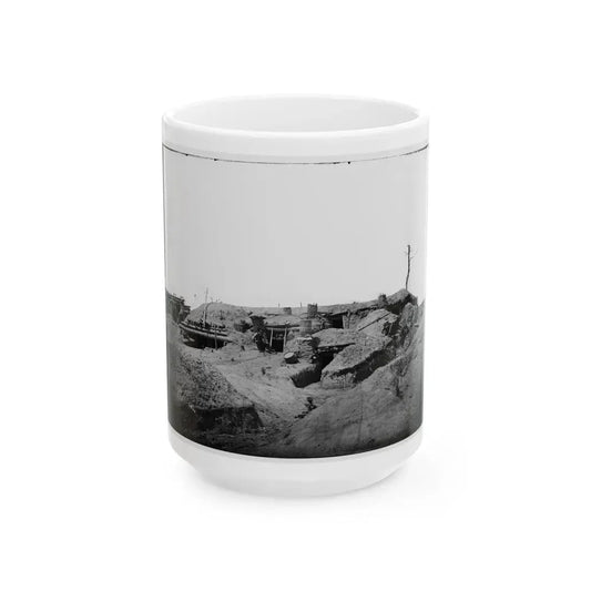 Petersburg, Va. Interior Of Fort Sedgwick (U.S. Civil War) White Coffee Mug 15oz - Go Mug Yourself