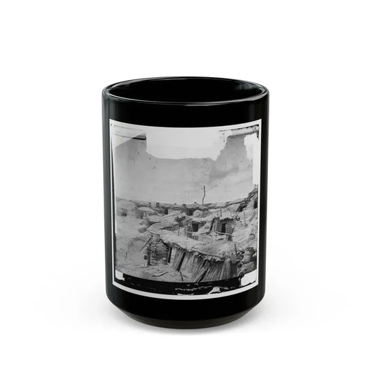 Petersburg, Va. Interior Of Fort Sedgwick, With Bomb-Proof Quarters Of Garrison (U.S. Civil War) Black Coffee Mug 15oz - Go Mug Yourself