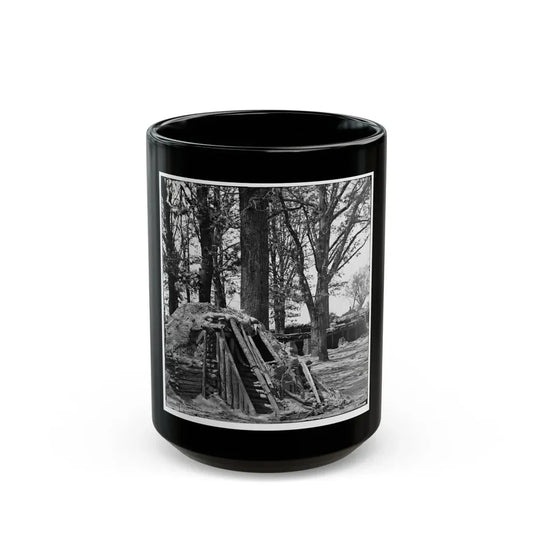 Petersburg, Va. Interior Of Fort Steadman; Bomb-Proof In Foreground (U.S. Civil War) Black Coffee Mug 15oz - Go Mug Yourself