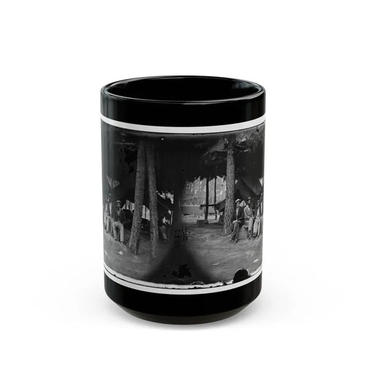 Petersburg, Va. Military Telegraph Operators At Headquarters; Another Group (U.S. Civil War) Black Coffee Mug 15oz - Go Mug Yourself