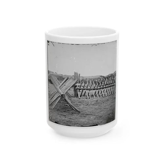 Petersburg, Va. Sections Of Chevaux-De-Frise Before Confederate Main Works (U.S. Civil War) White Coffee Mug 15oz - Go Mug Yourself