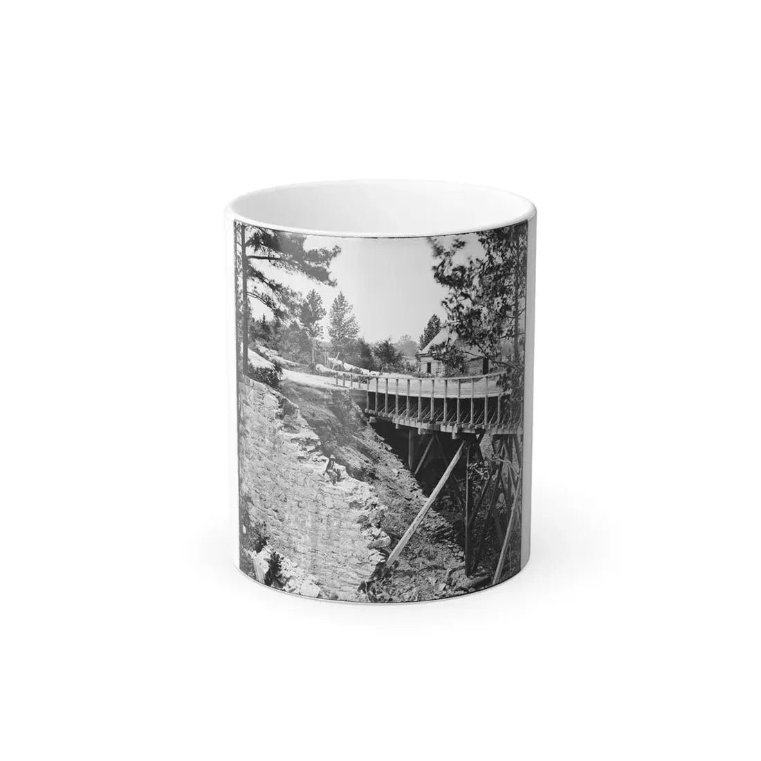 Petersburg, Va., Vicinity. Canal Aqueduct (U.S. Civil War) Color Changing Coffee Mug 11oz Default Title 11oz - Go Mug Yourself