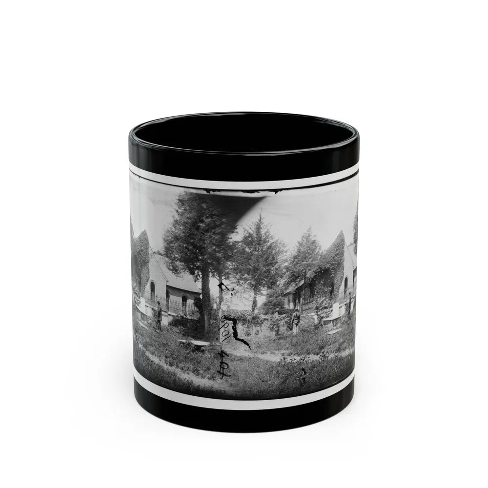 Petersburg, Va. Blandford Church And Graveyard (U.S. Civil War) Black Coffee Mug-11oz-Go Mug Yourself