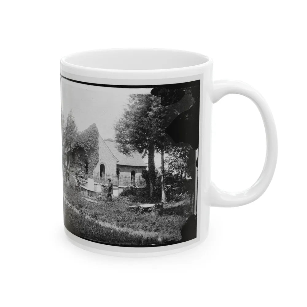 Petersburg, Va. Blandford Church And Graveyard (U.S. Civil War) White Coffee Mug-Go Mug Yourself