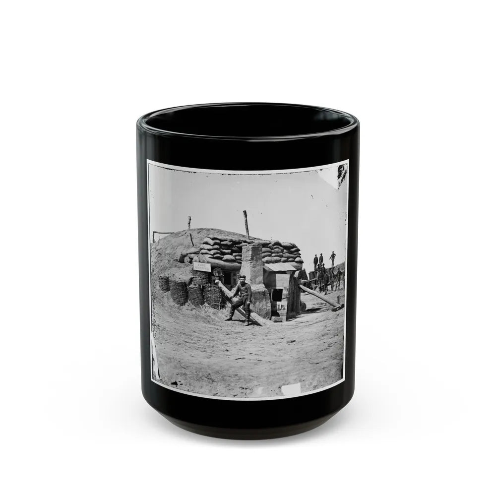 Petersburg, Va. Bomb-Proof Quarters, Fort Sedgwick ( Fort Hell ) (U.S. Civil War) Black Coffee Mug-15oz-Go Mug Yourself