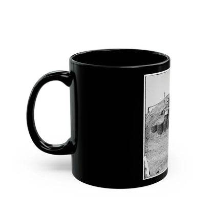 Petersburg, Va. Bomb-Proof Quarters, Fort Sedgwick ( Fort Hell ) (U.S. Civil War) Black Coffee Mug-Go Mug Yourself