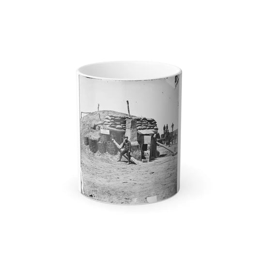 Petersburg, Va. Bomb-Proof Quarters, Fort Sedgwick ( Fort Hell ) (U.S. Civil War) Color Changing Coffee Mug 11oz-11oz-Go Mug Yourself