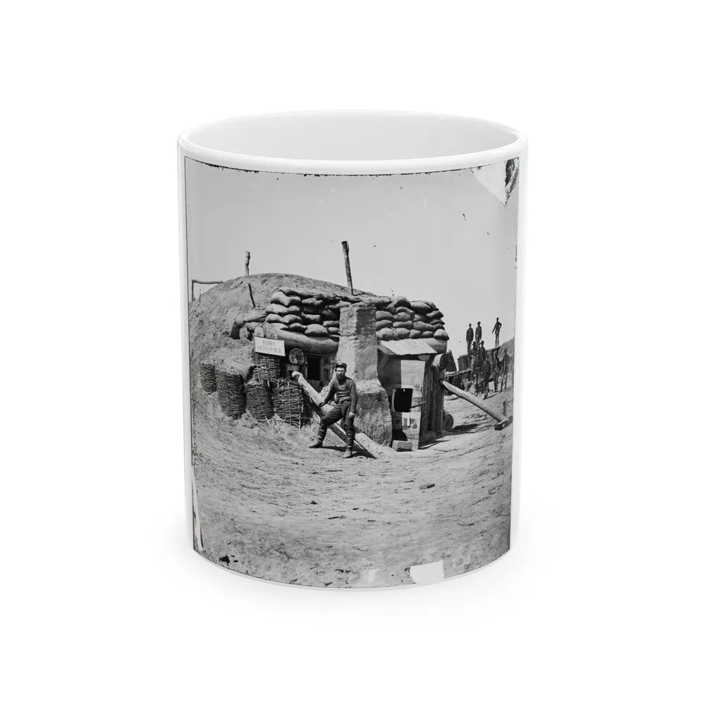 Petersburg, Va. Bomb-Proof Quarters, Fort Sedgwick ( Fort Hell ) (U.S. Civil War) White Coffee Mug-11oz-Go Mug Yourself