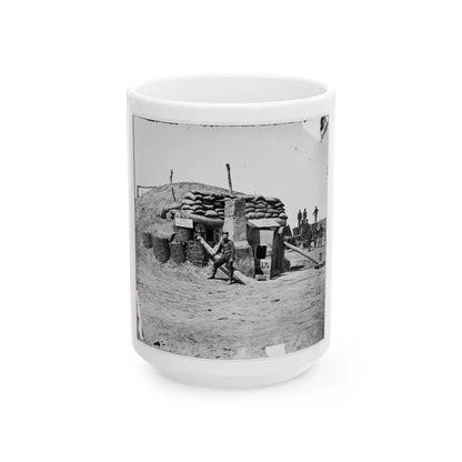 Petersburg, Va. Bomb-Proof Quarters, Fort Sedgwick ( Fort Hell ) (U.S. Civil War) White Coffee Mug-15oz-Go Mug Yourself