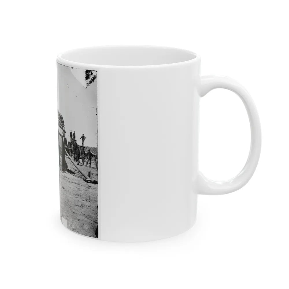 Petersburg, Va. Bomb-Proof Quarters, Fort Sedgwick ( Fort Hell ) (U.S. Civil War) White Coffee Mug-Go Mug Yourself