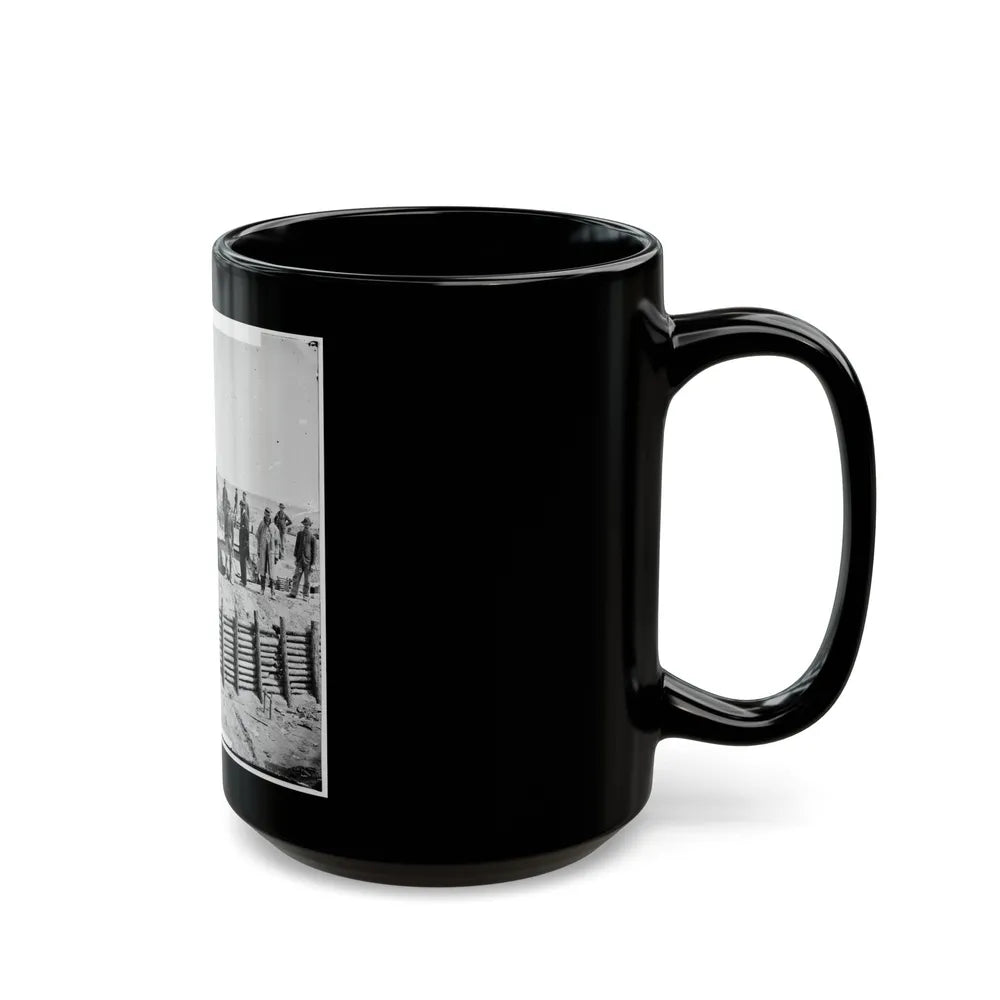 Petersburg, Va. Breastworks Of The Confederate Fort Mahone ( Fort Damnation ) (U.S. Civil War) Black Coffee Mug-Go Mug Yourself