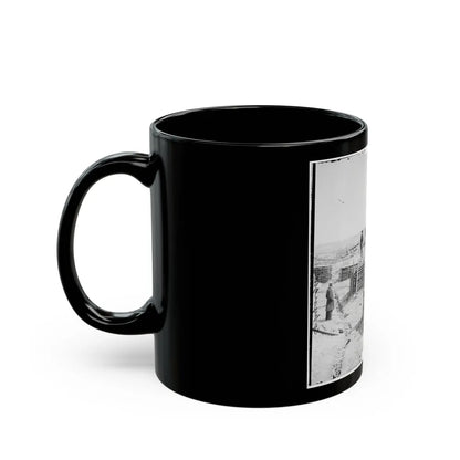 Petersburg, Va. Breastworks Of The Confederate Fort Mahone ( Fort Damnation ) (U.S. Civil War) Black Coffee Mug-Go Mug Yourself