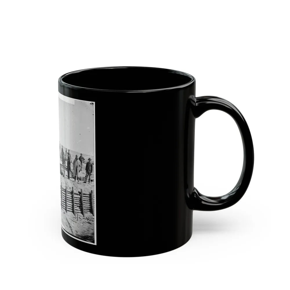 Petersburg, Va. Breastworks Of The Confederate Fort Mahone ( Fort Damnation ) (U.S. Civil War) Black Coffee Mug-Go Mug Yourself