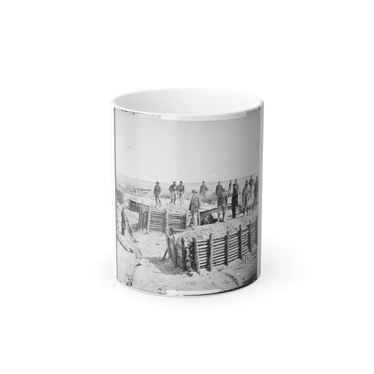 Petersburg, Va. Breastworks of the Confederate Fort Mahone ( Fort Damnation ) (U.S. Civil War) Color Changing Coffee Mug 11oz-11oz-Go Mug Yourself